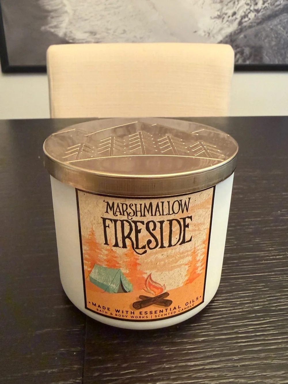Bath & Body Works 3-Wick Candle Marshmallow Fireside Home Candle Unused - Picture 2 of 7